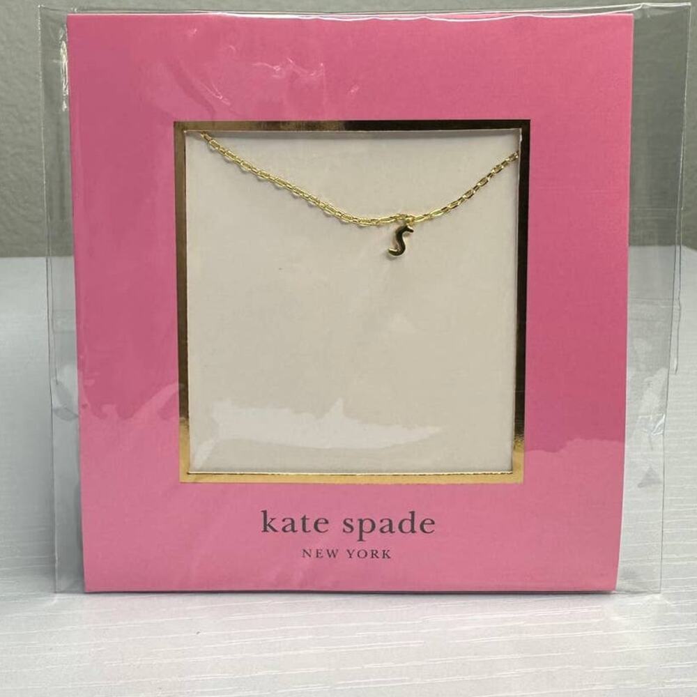 Kate Spade Letter S pendant Gold Tone Necklace